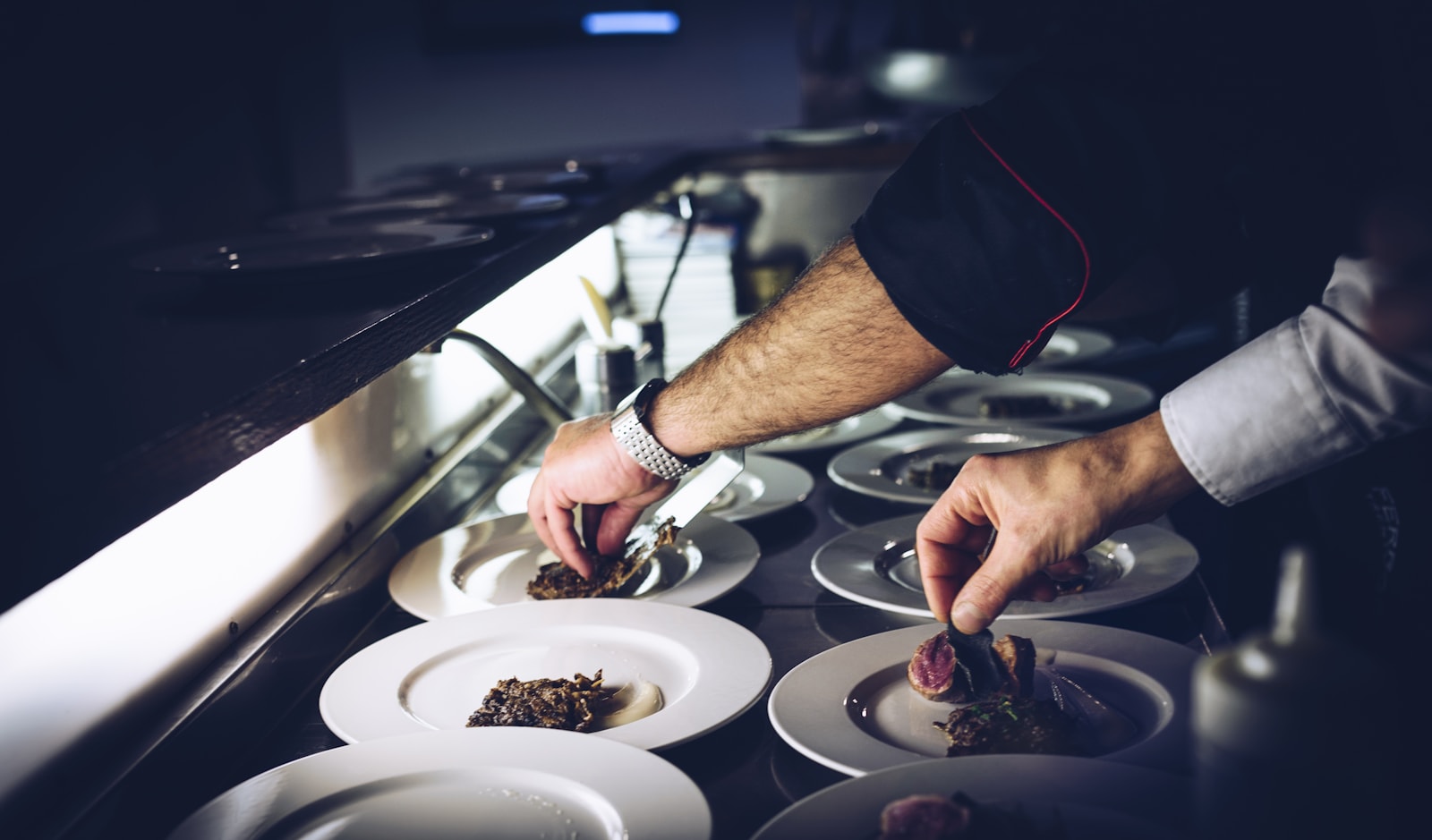 The open kitchen at Mercato during service